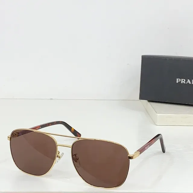 Prada Linea Rossa Black Red Aviator Silhouette Thin Metal Frame Sunglasses 6