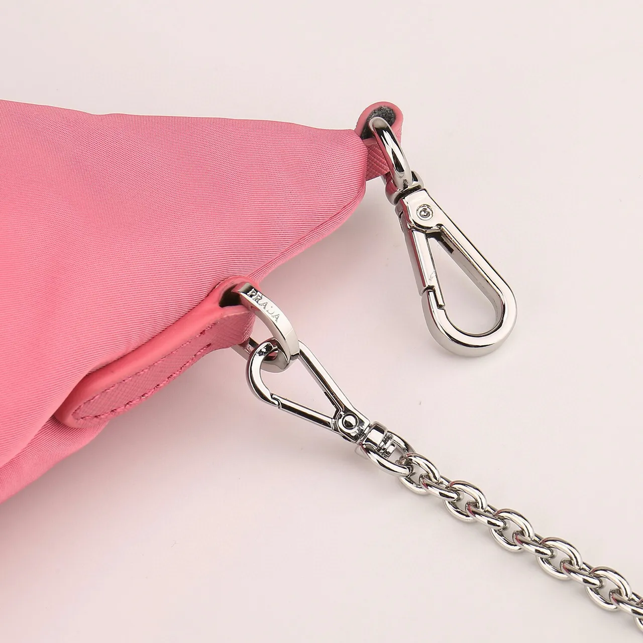 Prada Re-Edition 2005 Pink Crescent Chain Bag 3