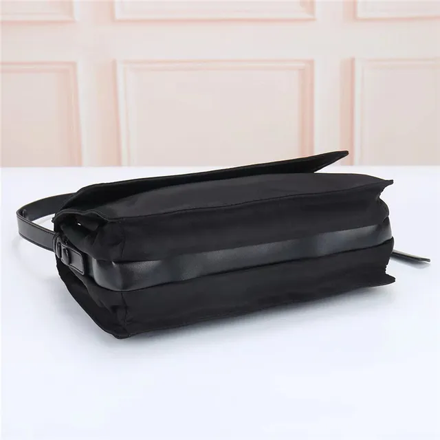 Prada Re-Edition Black Flap-Top Structured Nylon Messenger Bag 4