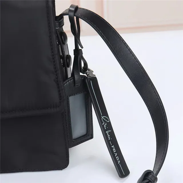 Prada Re-Edition Black Flap-Top Structured Nylon Messenger Bag 5