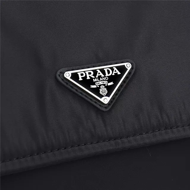 Prada Re-Edition Black Flap-Top Structured Nylon Messenger Bag 6
