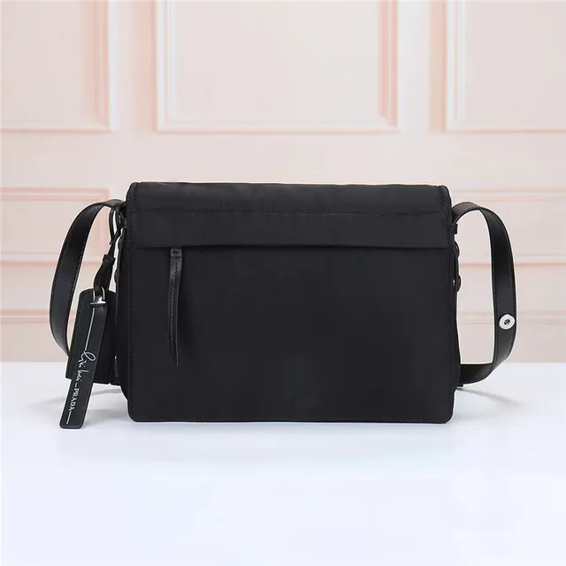 Prada Re-Edition Black Flap-Top Structured Nylon Messenger Bag 8