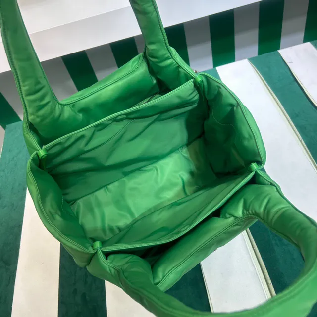 Prada Re-Nylon Tote Green Structured Nylon Tote Bag 3