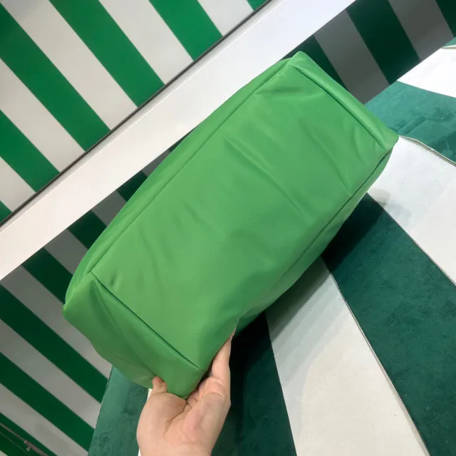 Prada Re-Nylon Tote Green Structured Nylon Tote Bag 4