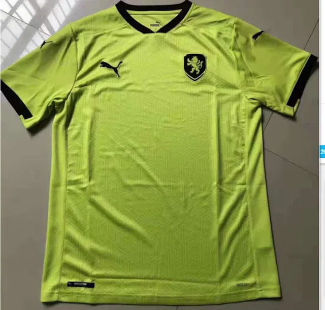 Puma Czech Republic National Team Lime Green Performance Jersey 2