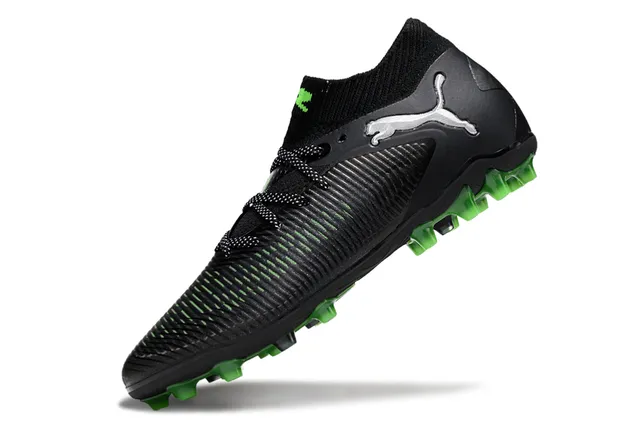 Puma Future Z Noir Vert Col de Chaussette Tricoté Ribbed Superior Synthétique Firm-Ground Chaussures de Football 3