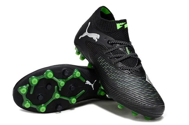 Puma Future Z Noir Vert Col de Chaussette Tricoté Ribbed Superior Synthétique Firm-Ground Chaussures de Football 4