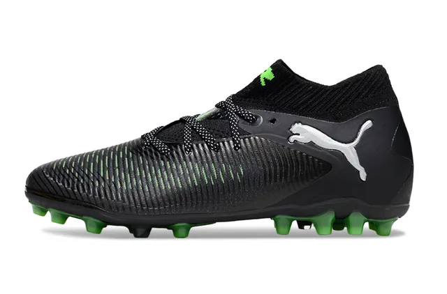 Puma Future Z Noir Vert Col de Chaussette Tricoté Ribbed Superior Synthétique Firm-Ground Chaussures de Football 7
