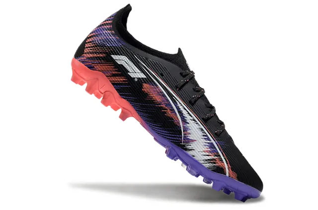 Puma Future Z Noir Multicolore Coupe basse Lacets Tige texturée synthétique Terrain ferme Chaussures de football 2
