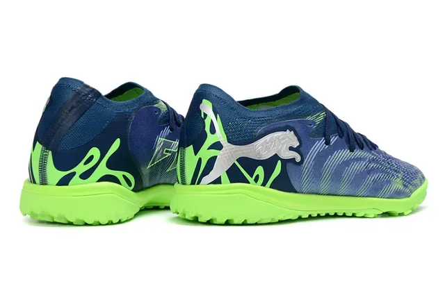 Puma Future Z Navy Green Knit Upper Asymmetrical Lacing Turf Soccer Shoes 5