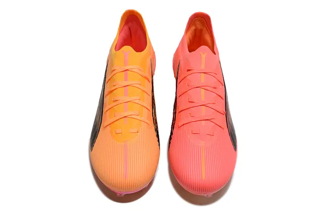 Puma Future Z Orange Rose Low-Cut Stud Moulé Texturé Synthétique Haut Sol Firme Chaussures de Football 2