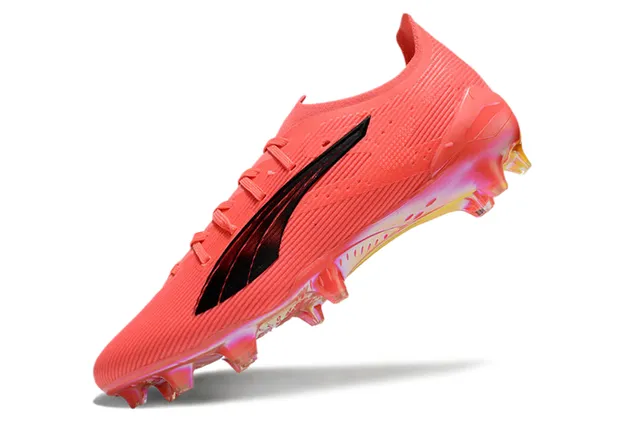Puma Future Z Orange Rose Low-Cut Stud Moulé Texturé Synthétique Haut Sol Firme Chaussures de Football 4