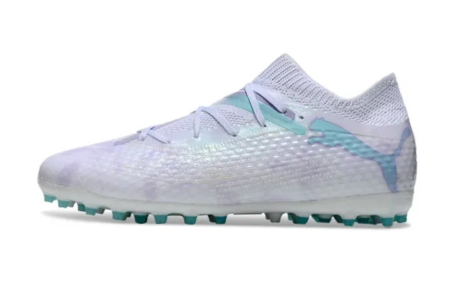 Puma Future Z White Purple Knit Upper Tie-Dye Pattern Turf Soccer Shoes 3