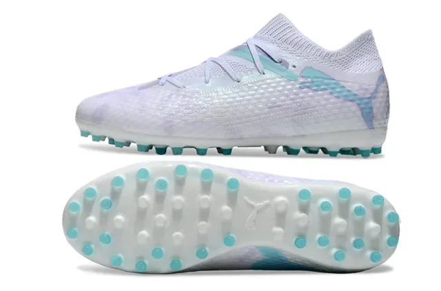 Puma Future Z White Purple Knit Upper Tie-Dye Pattern Turf Soccer Shoes 4