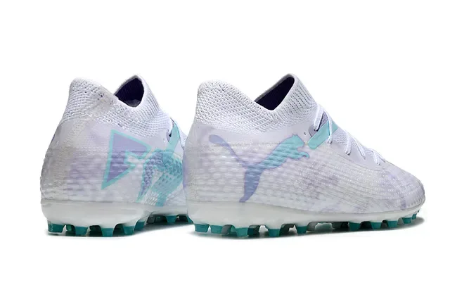 Puma Future Z White Purple Knit Upper Tie-Dye Pattern Turf Soccer Shoes 5