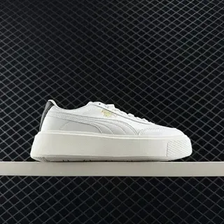 Puma Jogger OG Retro Classic White Gold Logo Lifestyle Sneakers