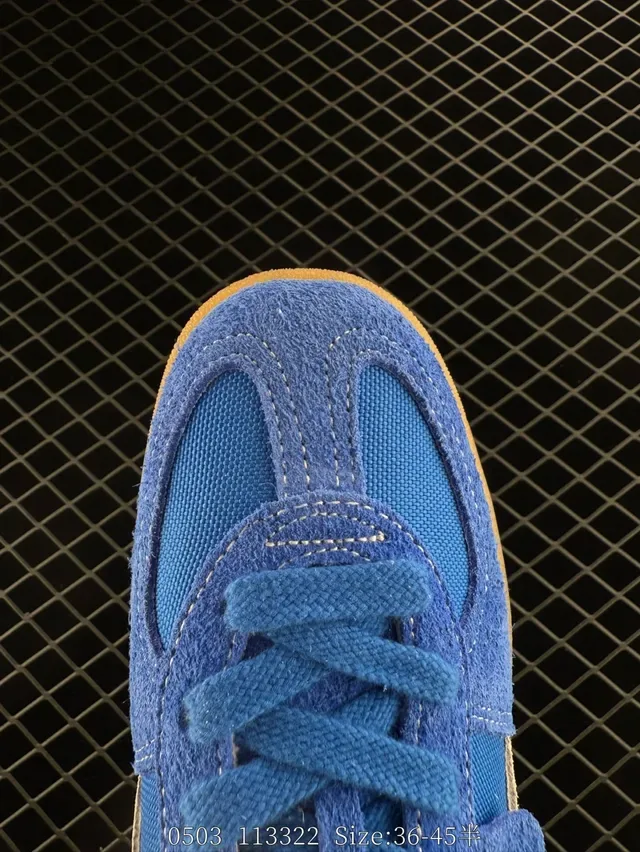 Puma Palermo Baskets Lifestyle Vintage Bleu Beige Basses en Daim et Textil Panelées 3