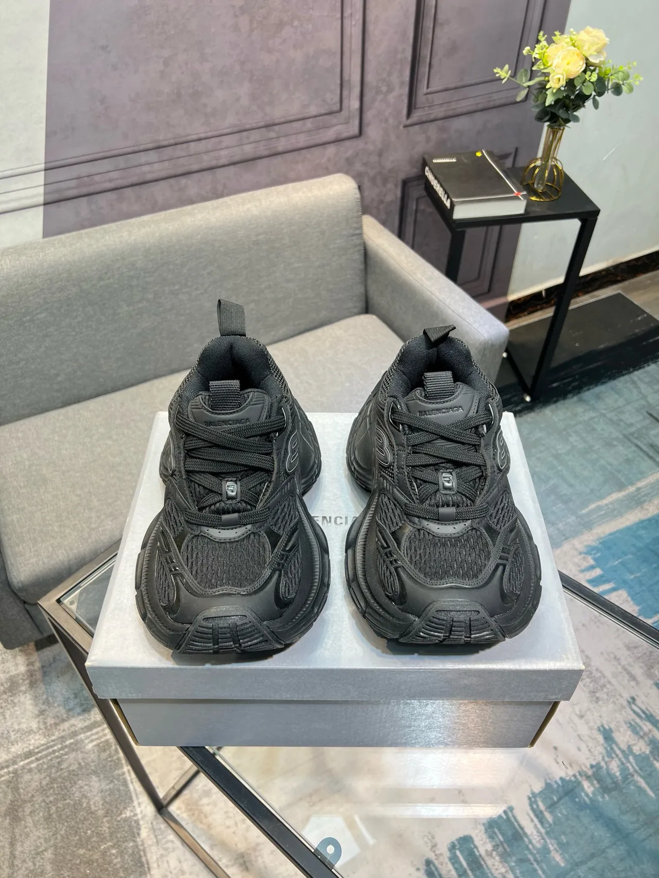 Puma RS-X Chunky Tênis pretos de malha e sintético 2