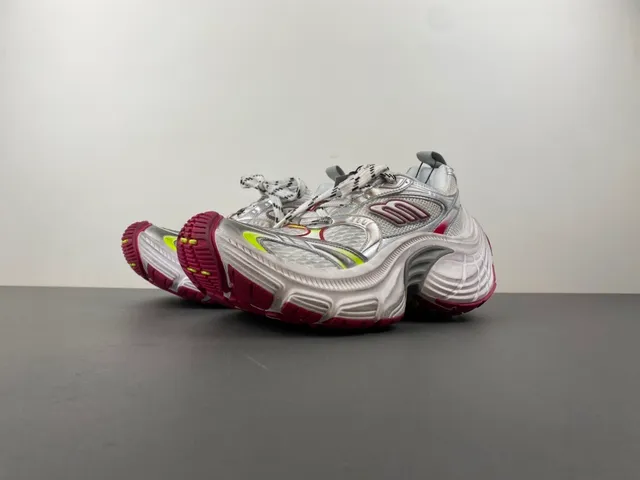 Puma RS-X Blanc Rouge Semelle Maille et Recouvrement Synthétique Chaussures Chunky 10