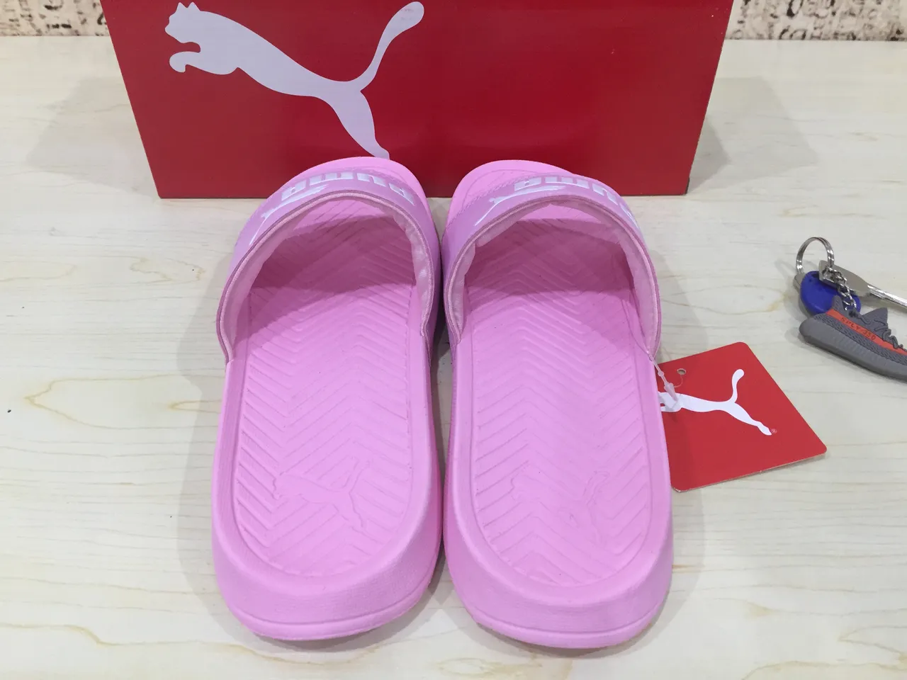 Puma Slide Pink Single-Strap Molded Sole Slipper 3