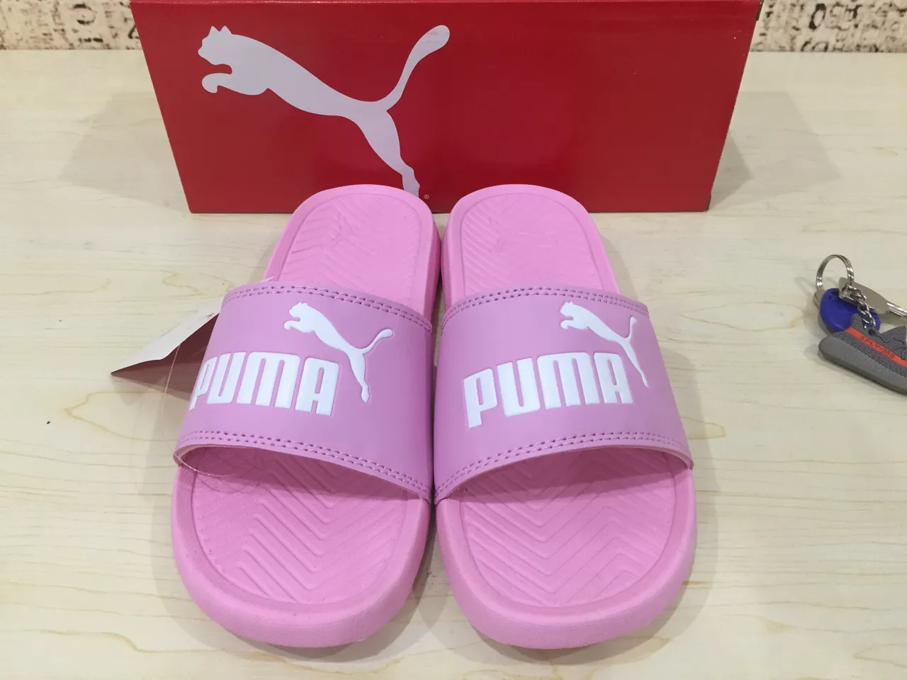 Puma Slide Pink Single-Strap Molded Sole Slipper 4