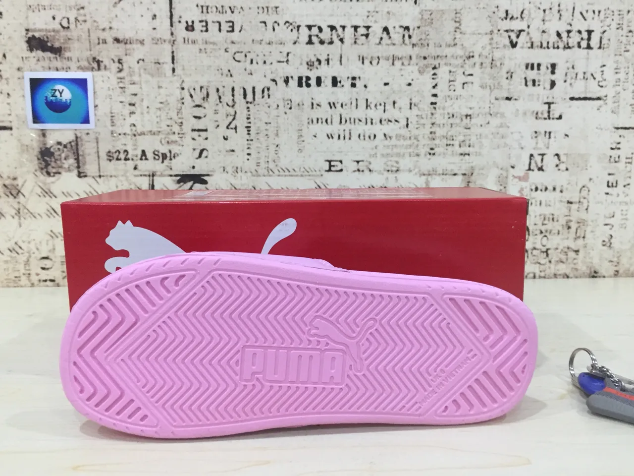 Puma Slide Pink Single-Strap Molded Sole Slipper 5