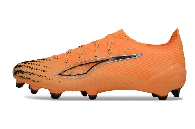 Puma Ultra Orange Black লো-কাট লেস-আপ রিবড সিন্থেটিক আপার ফার্ম-গ্রাউন্ড ফুটবল জুতো 7