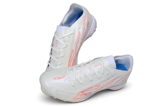 Puma White Orange Low-Cut Synthetic Upper Translucent Midsole Artificial-Grass Soccer Shoes 2