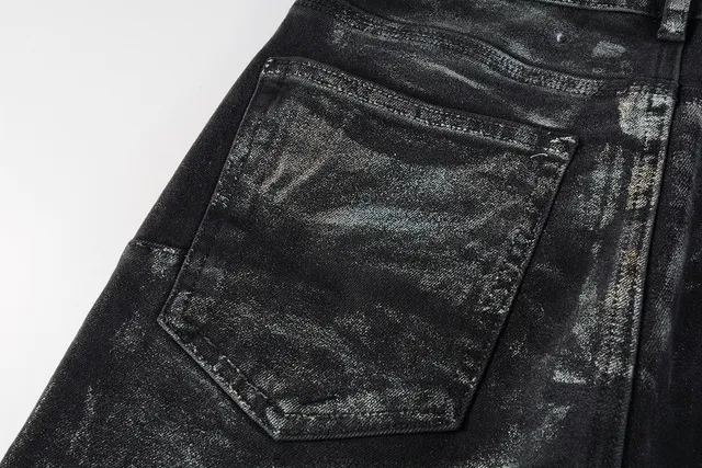 Purple Brand Distressed Acid-Wash Slim-Fit Jeans 5