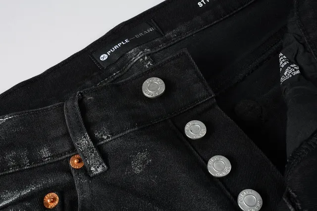 Purple Brand Distressed Acid-Wash Slim-Fit Jeans 9