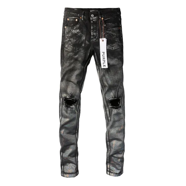 Purple Brand Distressed Acid-Wash Slim-Fit Jeans 15