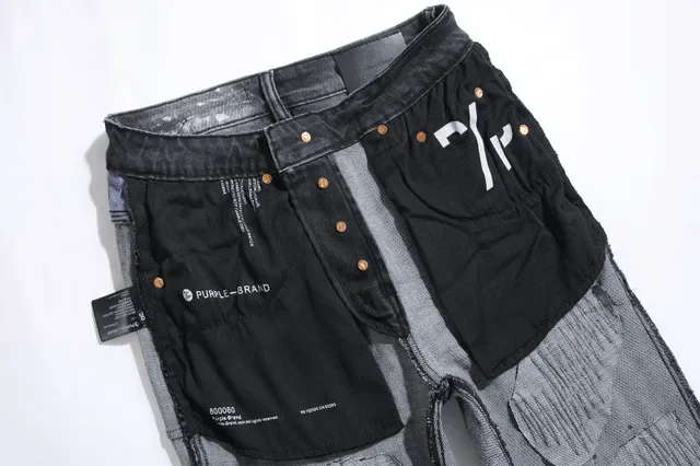 Purple Brand Distressed Paint-Splattered Slim-Fit Jeans 6