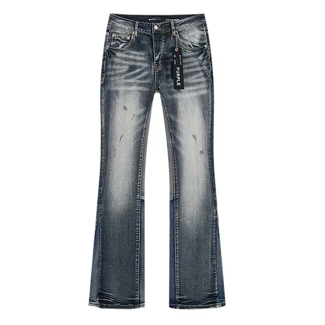 Purple Brand Flared Distressed Wash Jeans 2