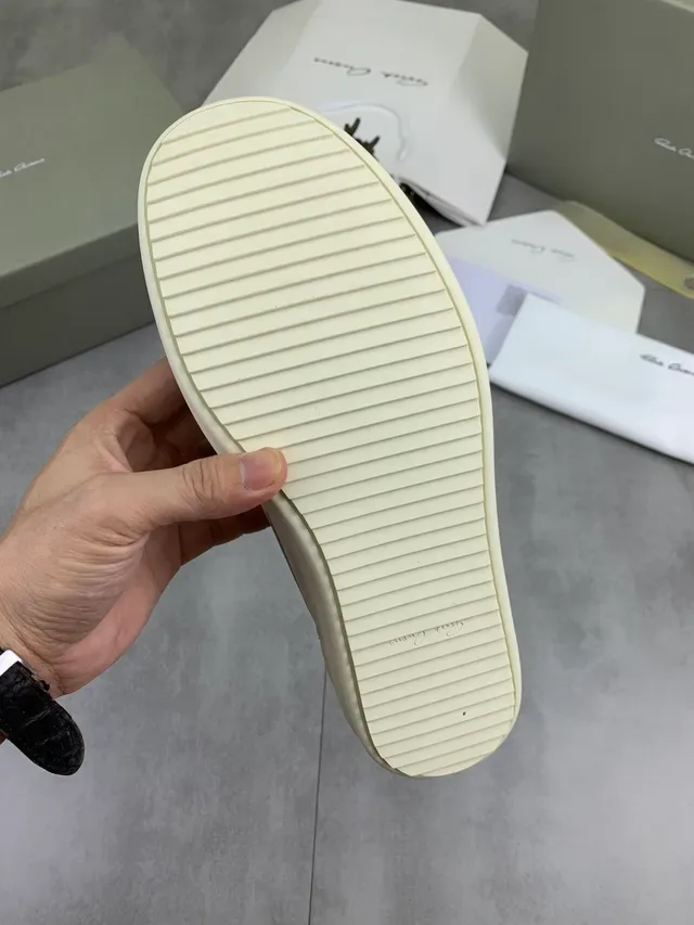 Rick Owens Geobasket White Leather Lifestyle Sneakers 2