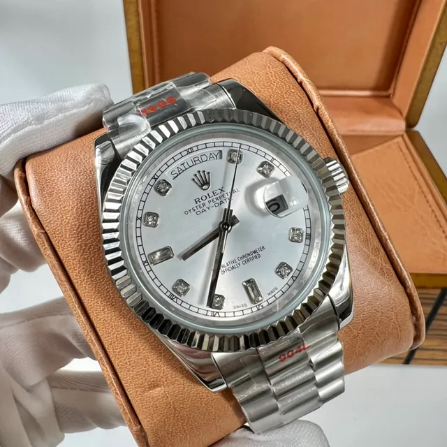 Rolex Datejust 41 Cadran Diamanté Acier Inoxydable Montre Mécanique 4
