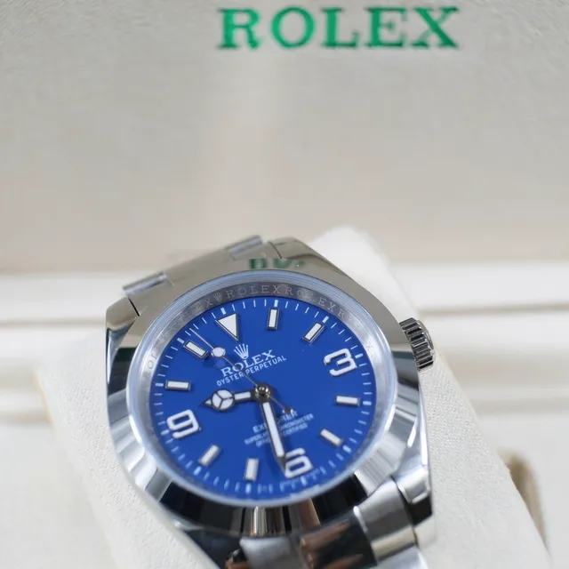 Rolex Oyster Perpetual Blue Dial Stainless Steel Mechanical Watch 5