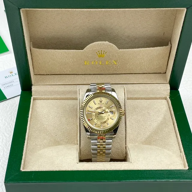 Rolex Sky-Dweller Two-Tone Gold Dial Mechanical Watch 3