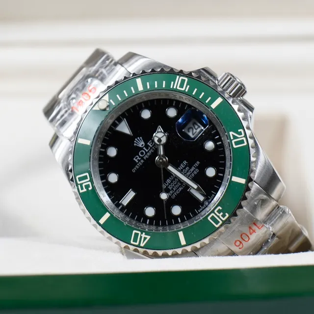 Rolex Submariner Green Bezel Black Dial Mechanical Watch 4