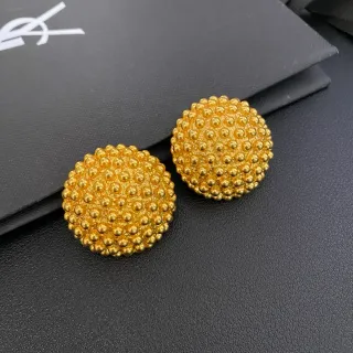 Saint Laurent Beaded Dome Stud Earrings