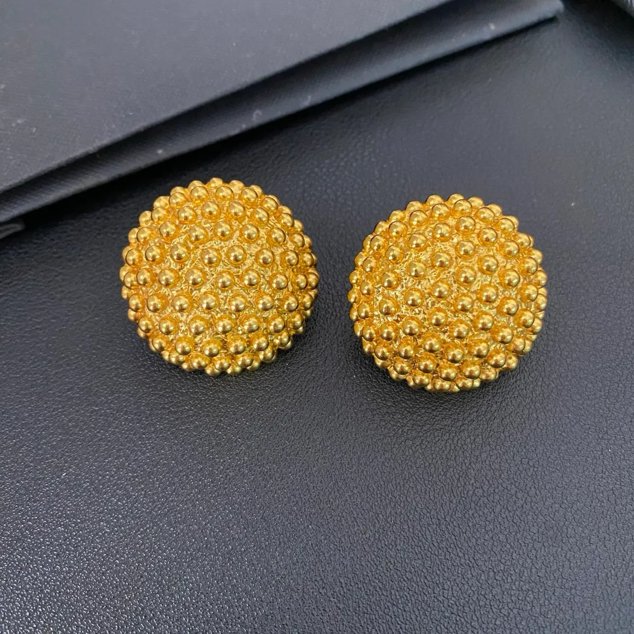Saint Laurent Beaded Dome Stud Earrings 6