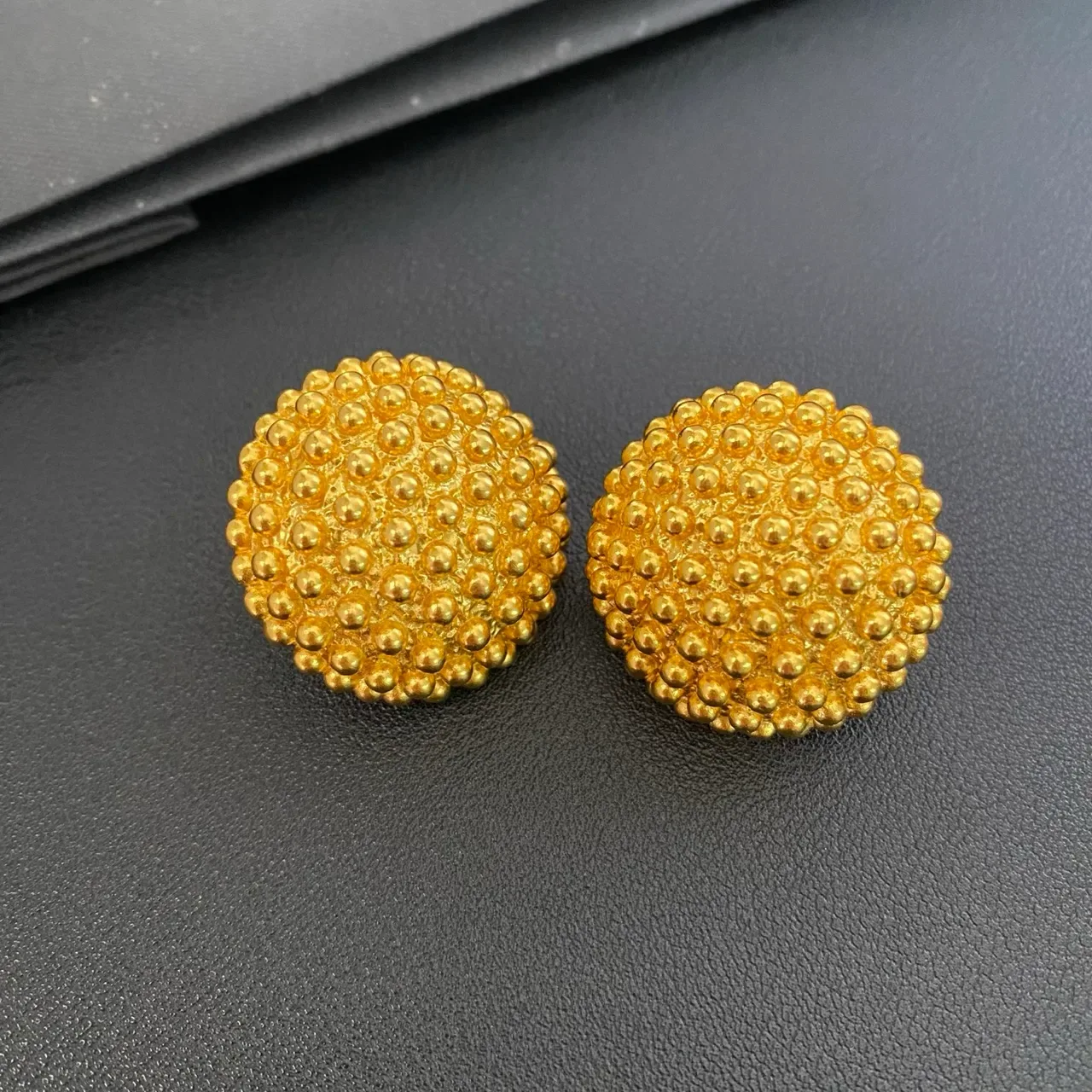Saint Laurent Beaded Dome Stud Earrings 9