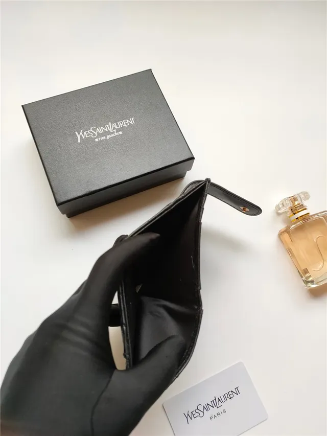 Saint Laurent Loulou Quilted Black Leather Card Holder 2
