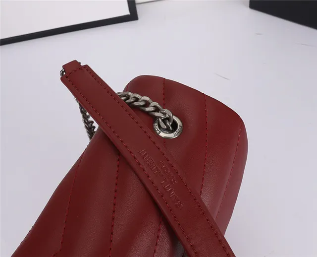 Saint Laurent Loulou Taupe Gray Quilted Chain Bag 13