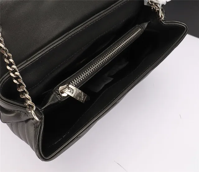 Saint Laurent Loulou Taupe Gray Quilted Chain Bag 19