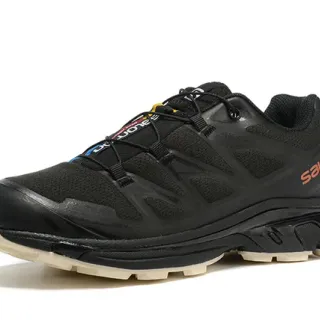 Salomon Black Beige Molded Synthetic Cage Mesh Upper Running Shoes
