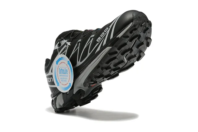 Salomon Black Beige Molded Synthetic Cage Mesh Upper Running Shoes 2