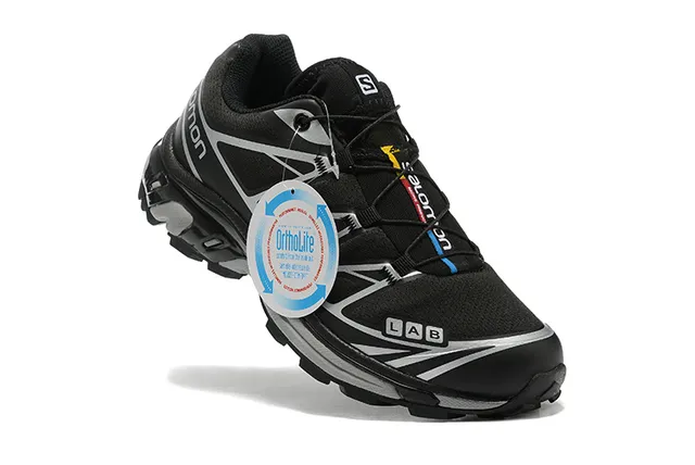 Salomon Black Beige Molded Synthetic Cage Mesh Upper Running Shoes 3