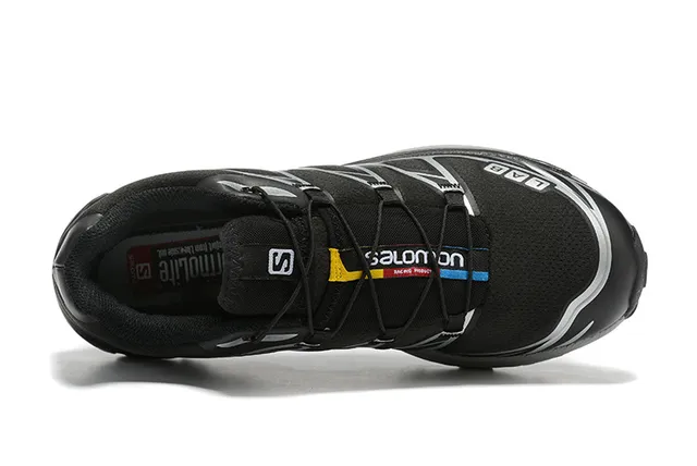Salomon Black Beige Molded Synthetic Cage Mesh Upper Running Shoes 5
