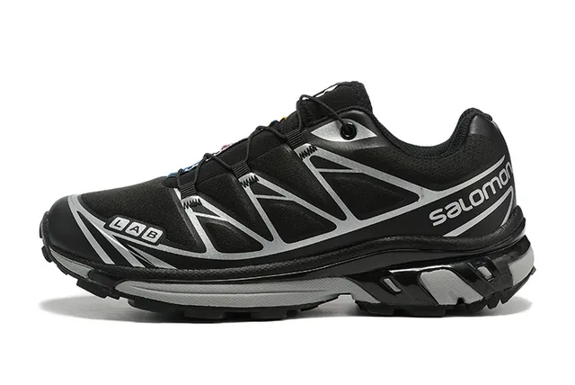 Salomon Black Beige Molded Synthetic Cage Mesh Upper Running Shoes 7