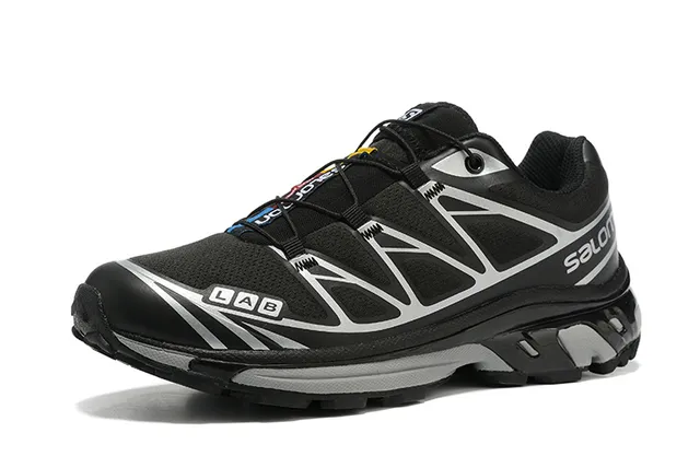 Salomon Black Beige Molded Synthetic Cage Mesh Upper Running Shoes 8